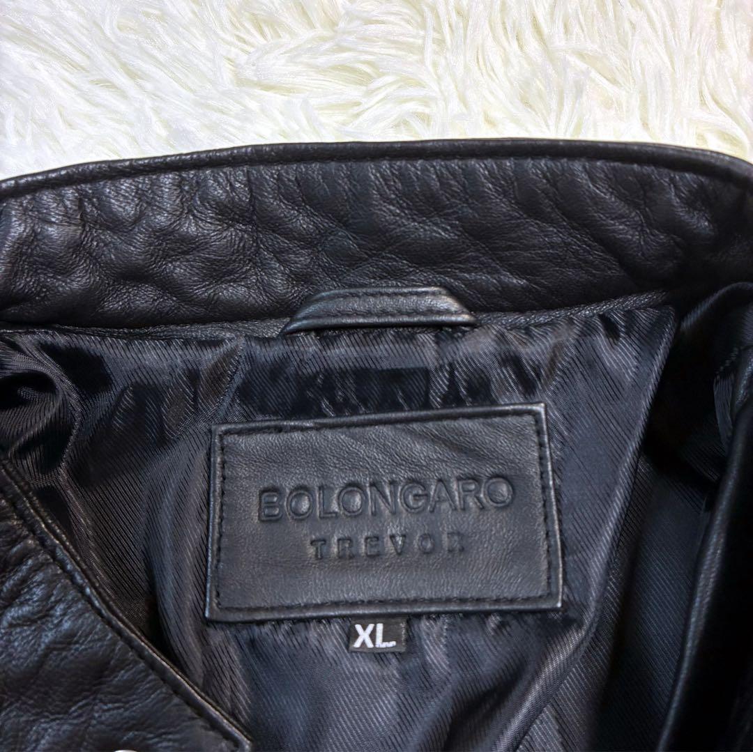 ボロンガロトレヴァー ライダース ジャケット セミダブル XL ラムレザー 黒