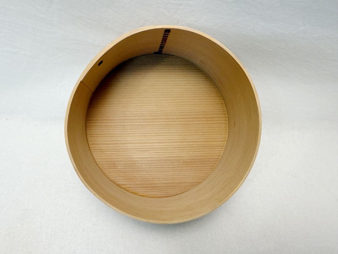 未使用 茶道具 曲物師 旭 明山作 曲建水 曲わっぱ 刻印有 元箱