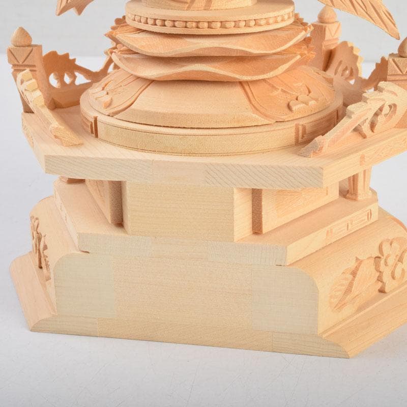 仏教美術　桧彫刻　大日如来像　仏像　華鬘台　C　8882