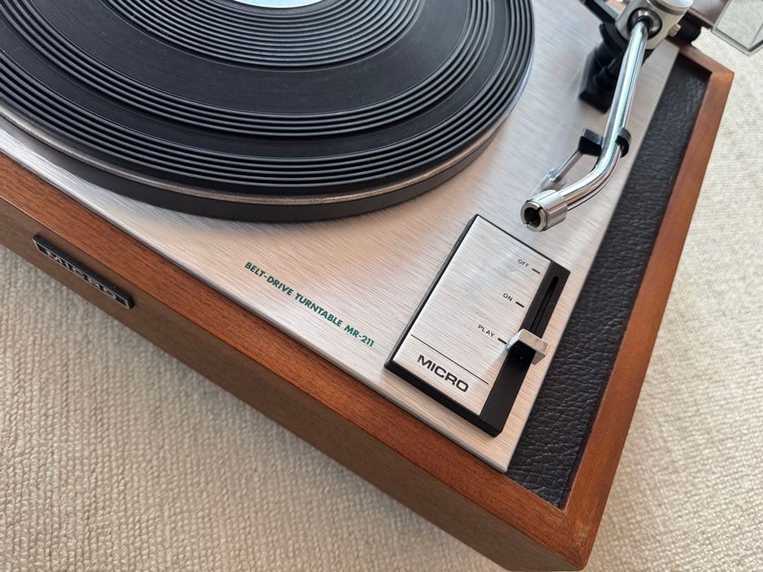 動作品 MICRO MR-211 50Hz レコードプレーヤー