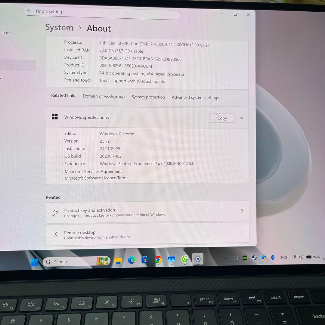 Windowsノート本体 DELL XPS 9510 i7 11800H rtx 3050Ti