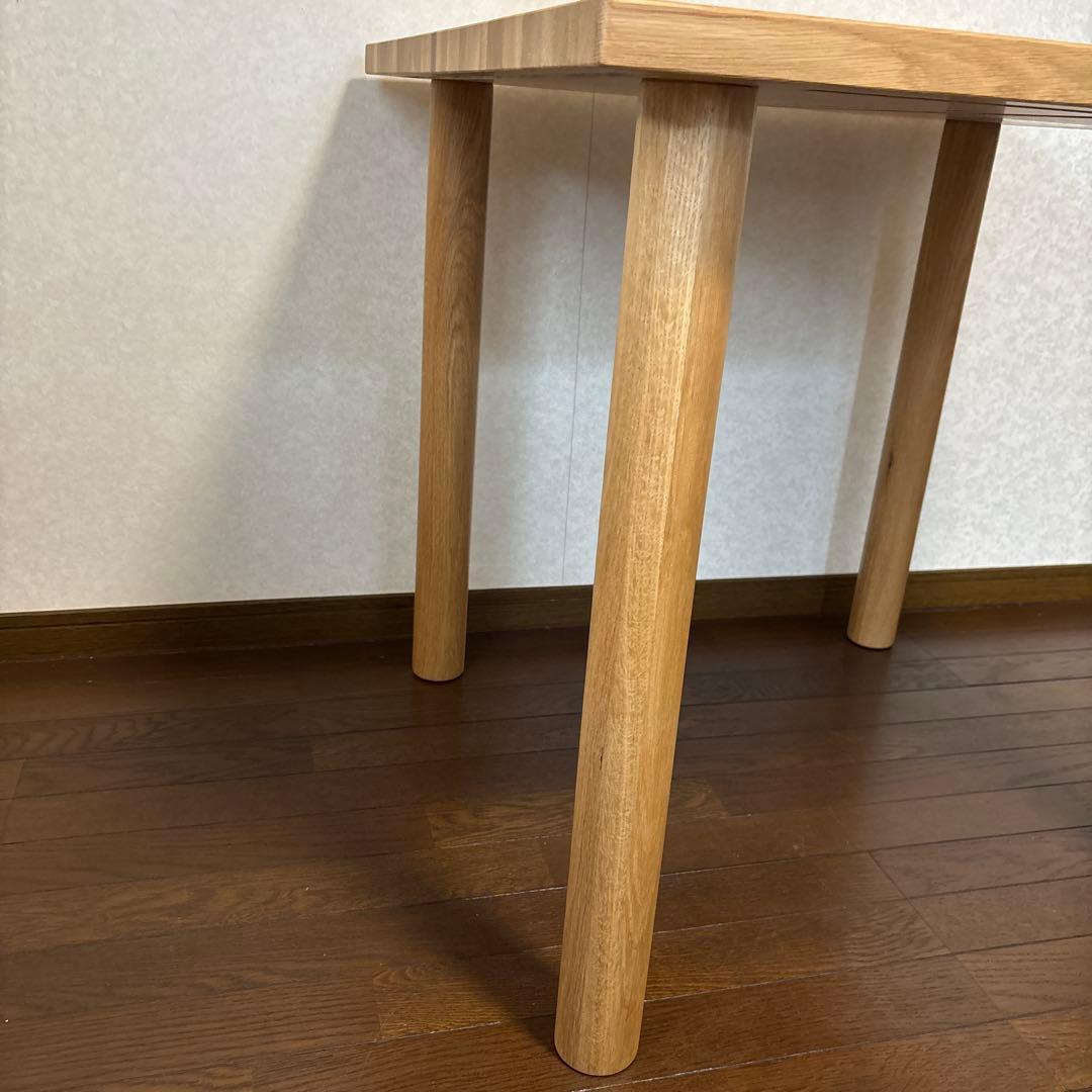 【美品】無印良品 板と脚でできた木製テーブル 正方形 テーブル