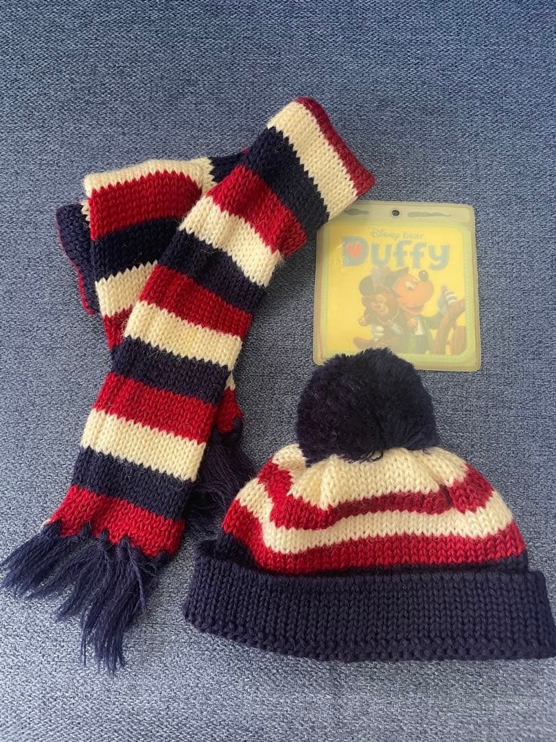 ダッフィー ぬいぐるみ 初期 白タグ トリコロール 冬服