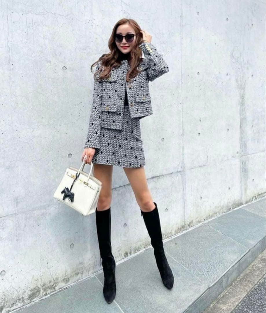 sheller シェリエ　ドットツイード　キュロット