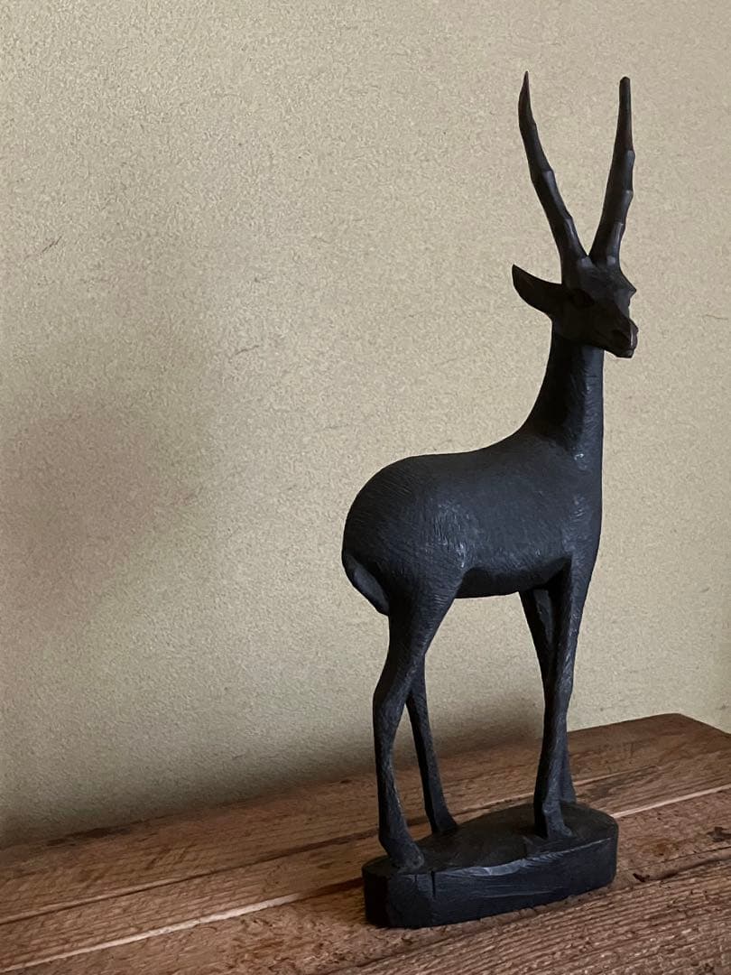 【最終値下げ】エチオピア民藝　シカの木製彫刻