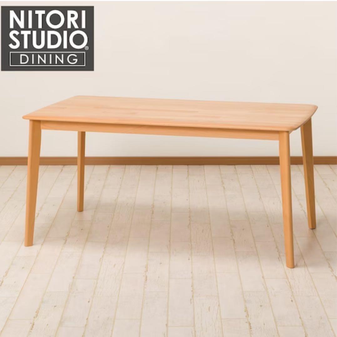 美品 ニトリ Nコレクション ダイニングテーブル T-01 W150 ナチュラル