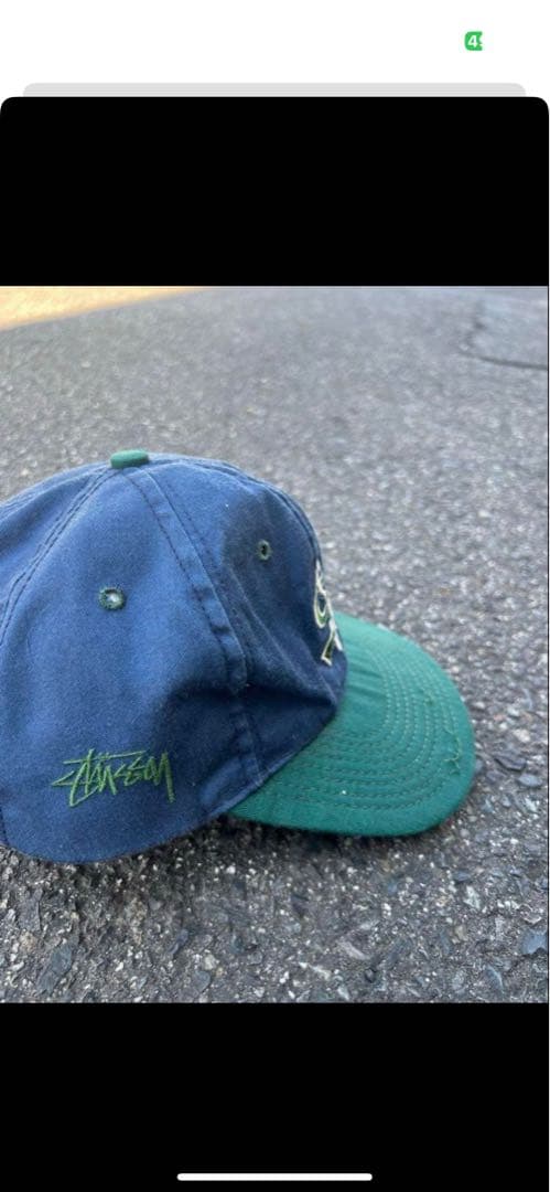 。*様 90's USA製　ステューシー　STUSSY 6パネル 2トーンキャ