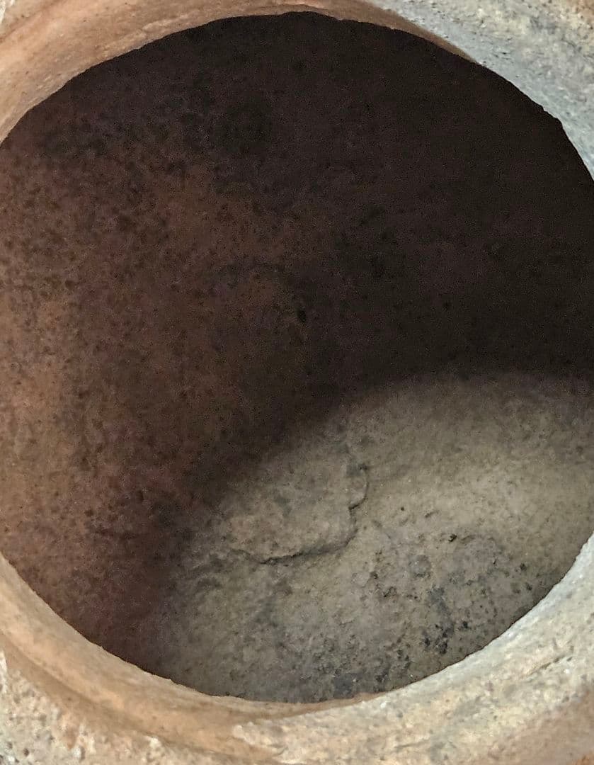 伝】古代土器　南米　古代ペルー　 古代インカ　幾何学文様　陶質土器　壺　甕