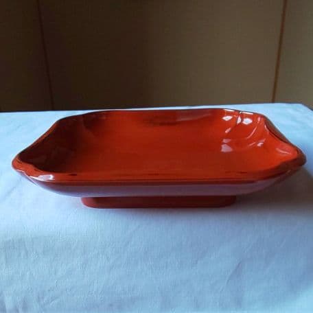 B6 茶道 干菓子盆     根来盆  ( 新品未使用品 )