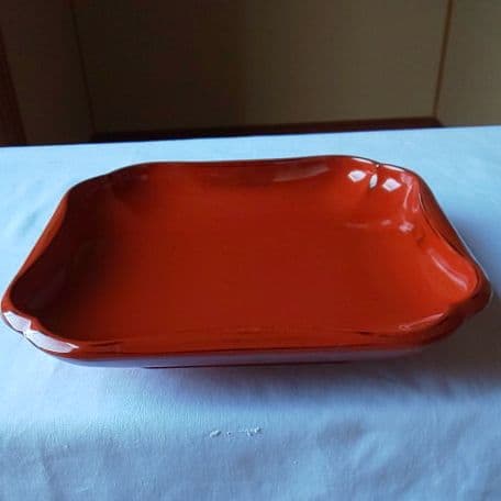 B6 茶道 干菓子盆     根来盆  ( 新品未使用品 )