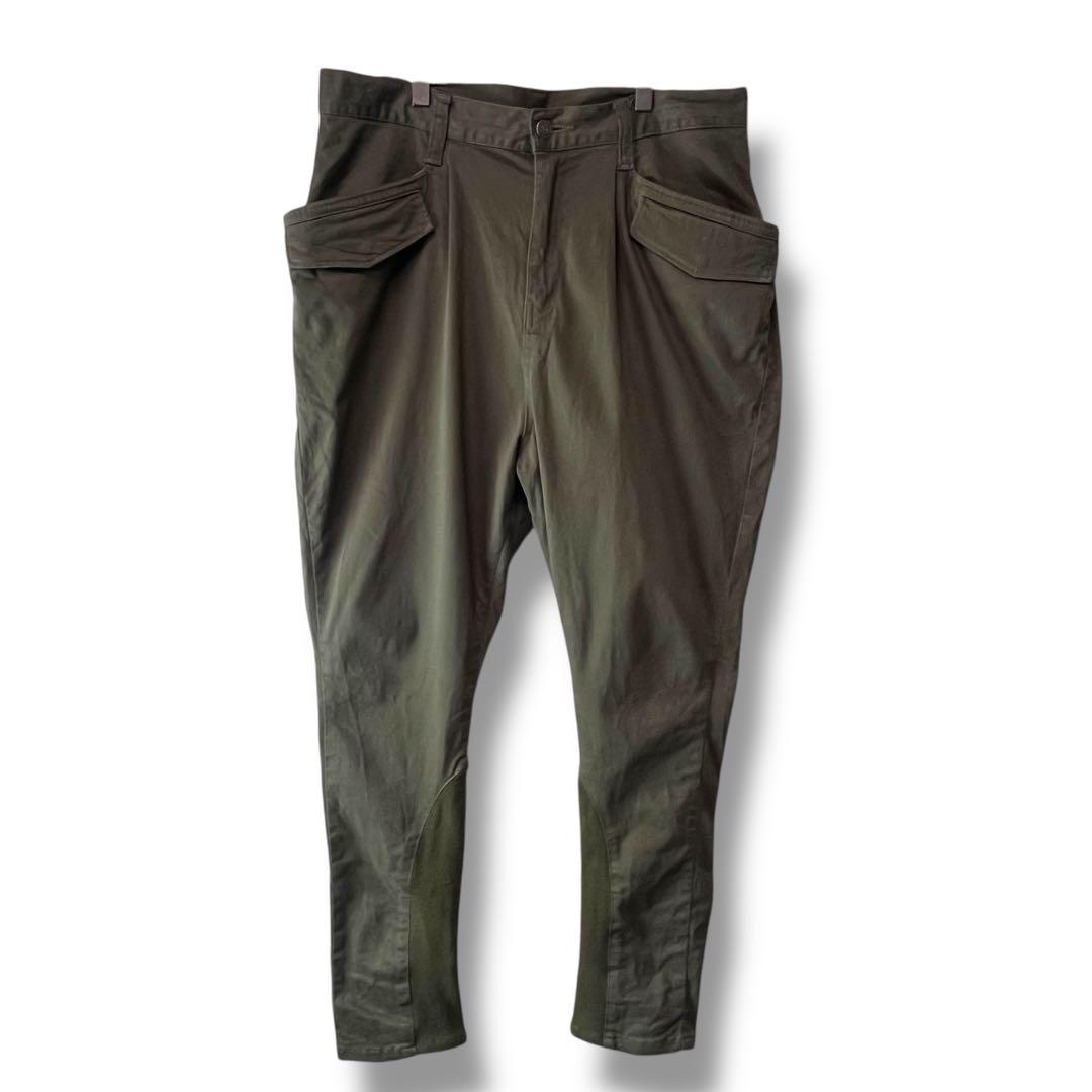 glamb シモンジョッパーズパンツ カーキ リブ切り替え サルエル