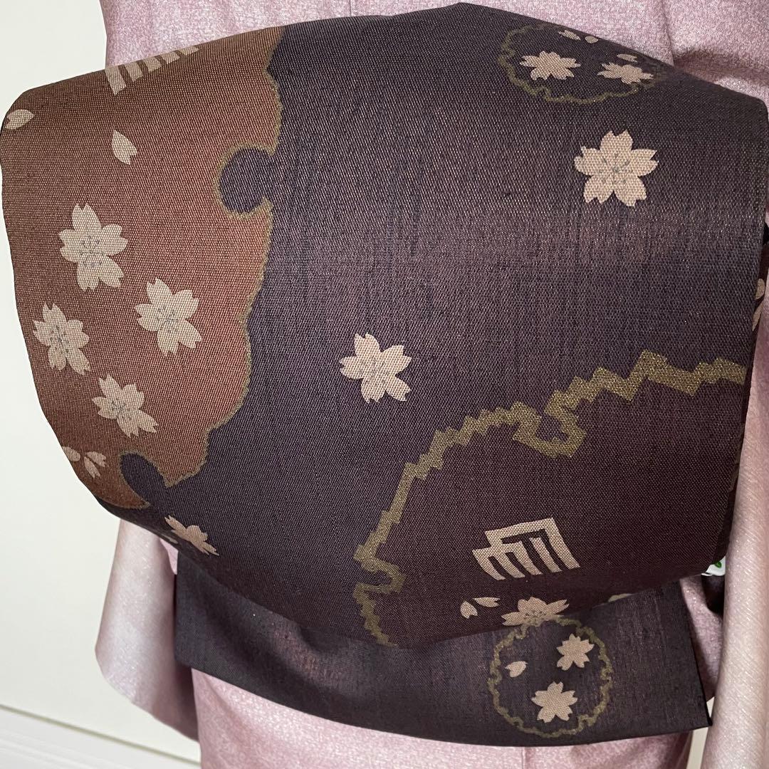 美しすぎるサフラン染め大島紬 銀通しぼかし付下げ 正絹着物