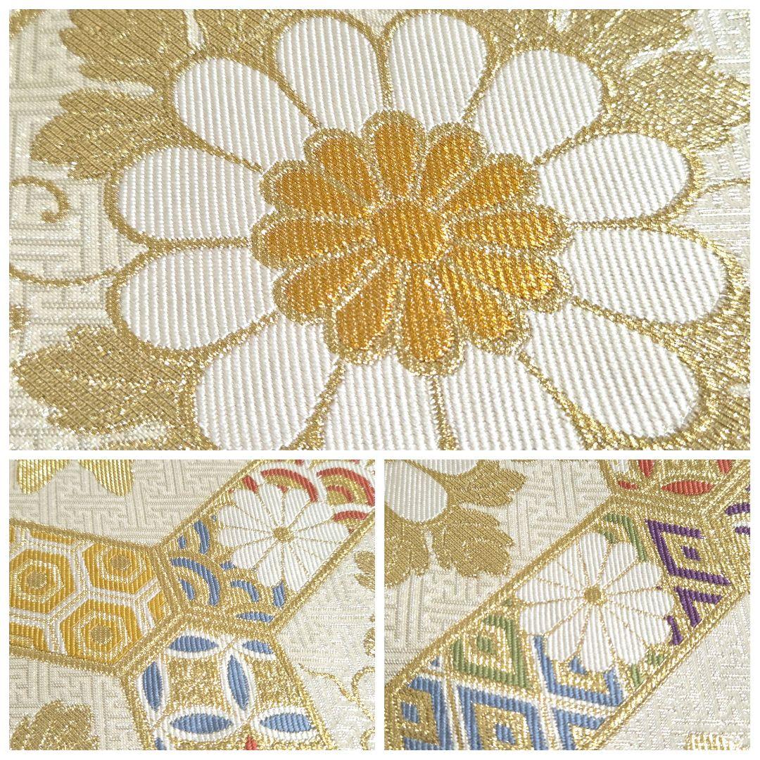 AI 美品 振袖フルセット 雪輪に桜 青 金駒刺繍 金彩 正絹 帯・襦袢・小物
