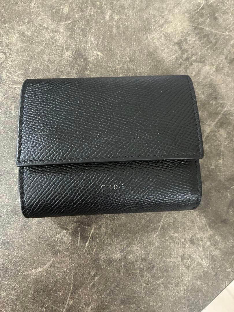 セリーヌ(Celine) セリーヌ 三つ折り財布 レザー ブラック
