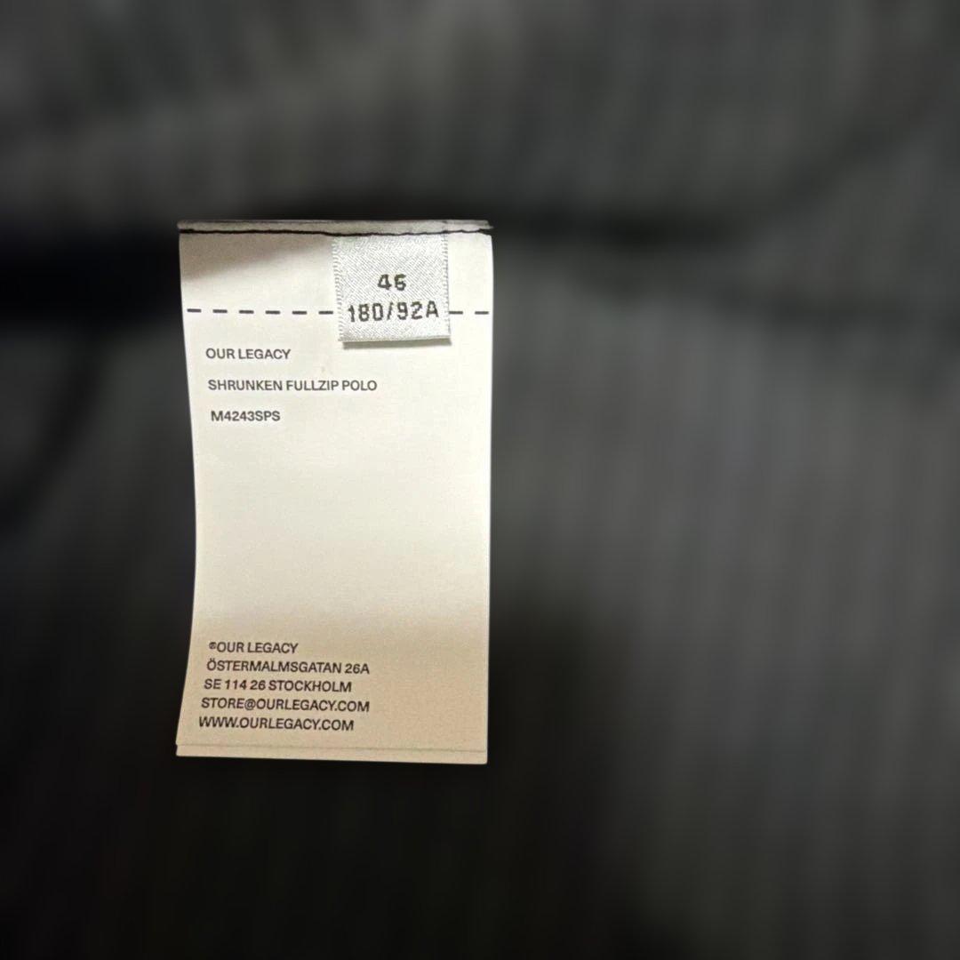 ジャケット・アウター OUR LEGACY SHRUNKEN FULLZIP POLO