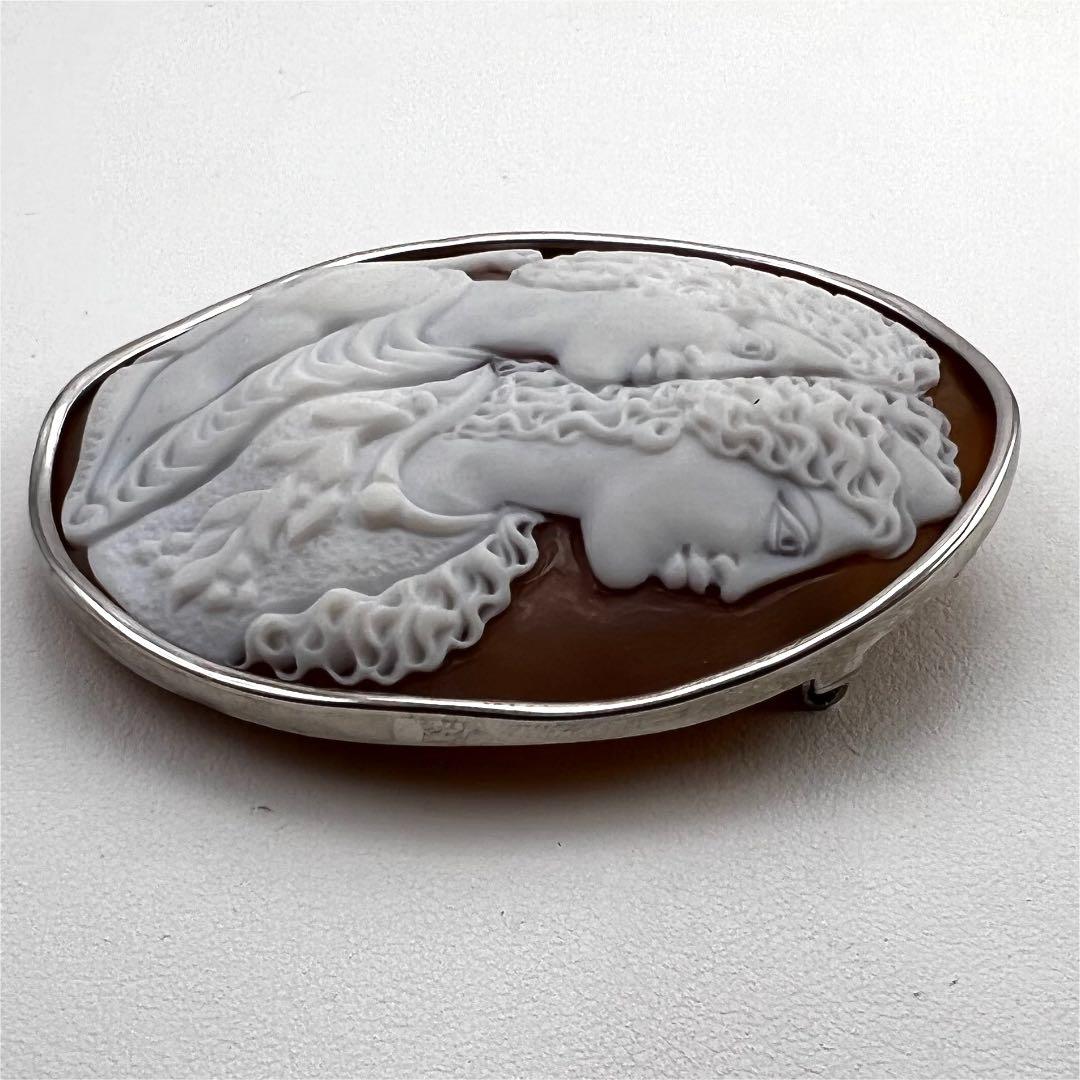 プラチナpm900 枠　K14WGブローチ　カメオ　パトリシア　パルラティ