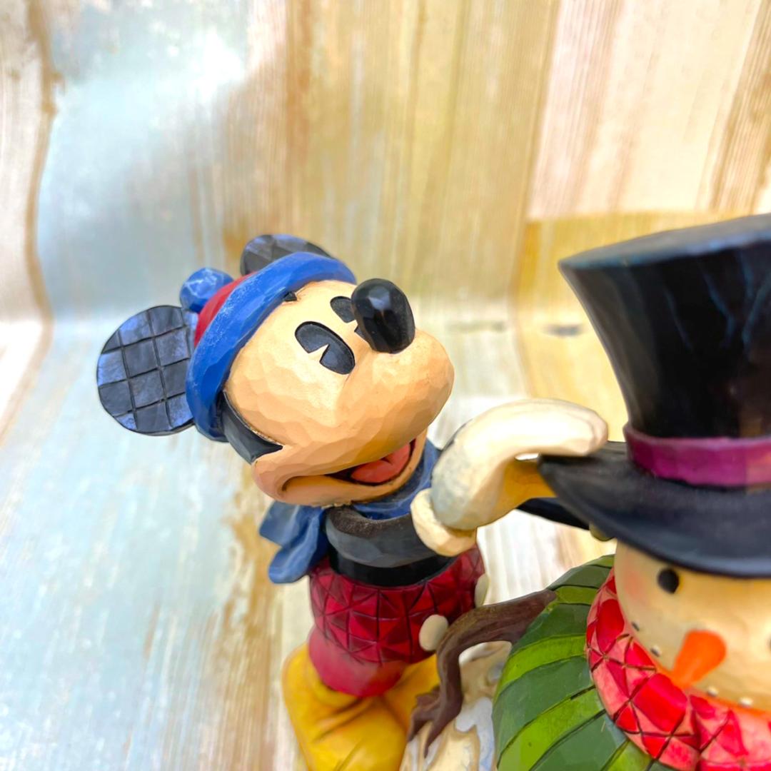 ミッキーマウス Mickey ミニーマウス 雪だるま クリスマス フィギュア