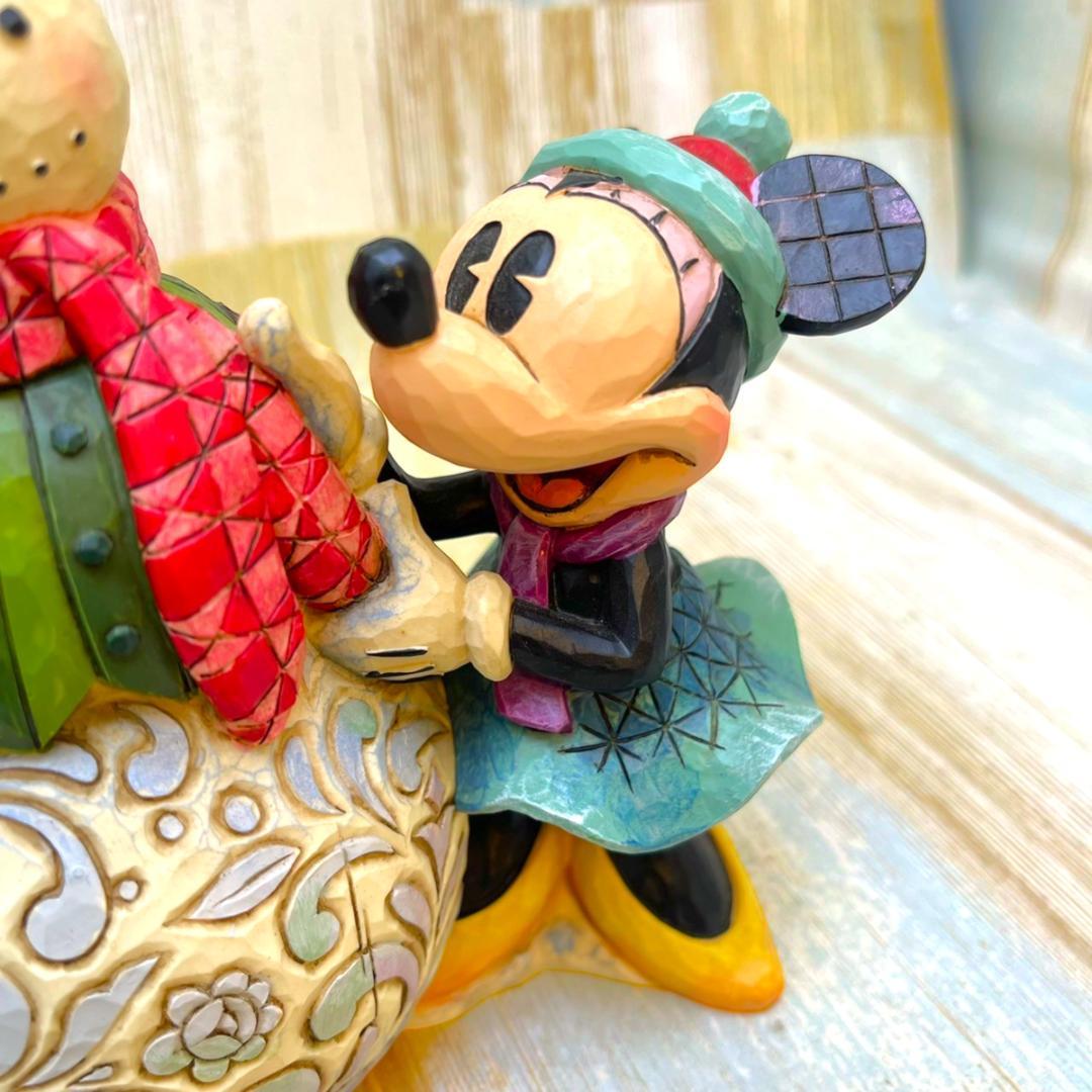 ミッキーマウス Mickey ミニーマウス 雪だるま クリスマス フィギュア