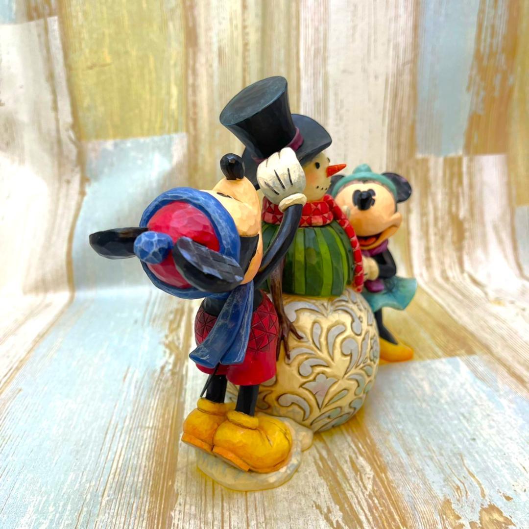 ミッキーマウス Mickey ミニーマウス 雪だるま クリスマス フィギュア