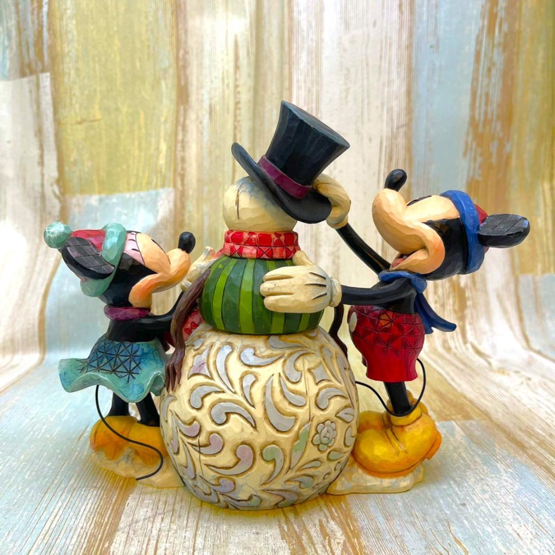 ミッキーマウス Mickey ミニーマウス 雪だるま クリスマス フィギュア