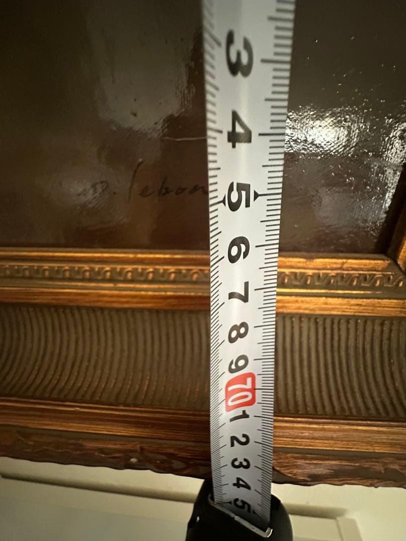 パリ画廊購入 大型油彩画 サイン入 額縁付 高級インテリア絵画