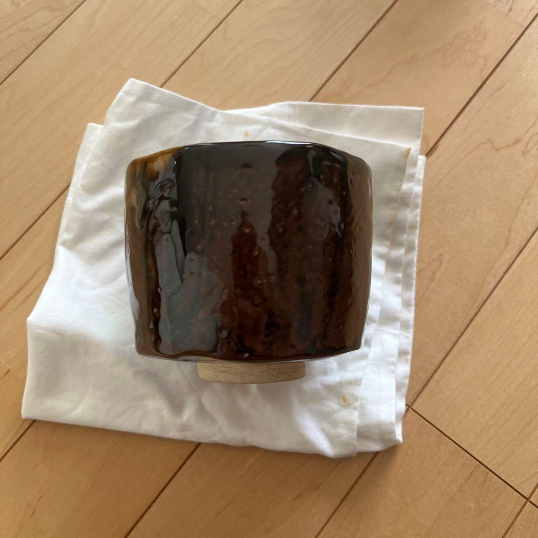 膳所焼　陽炎園作　茶碗