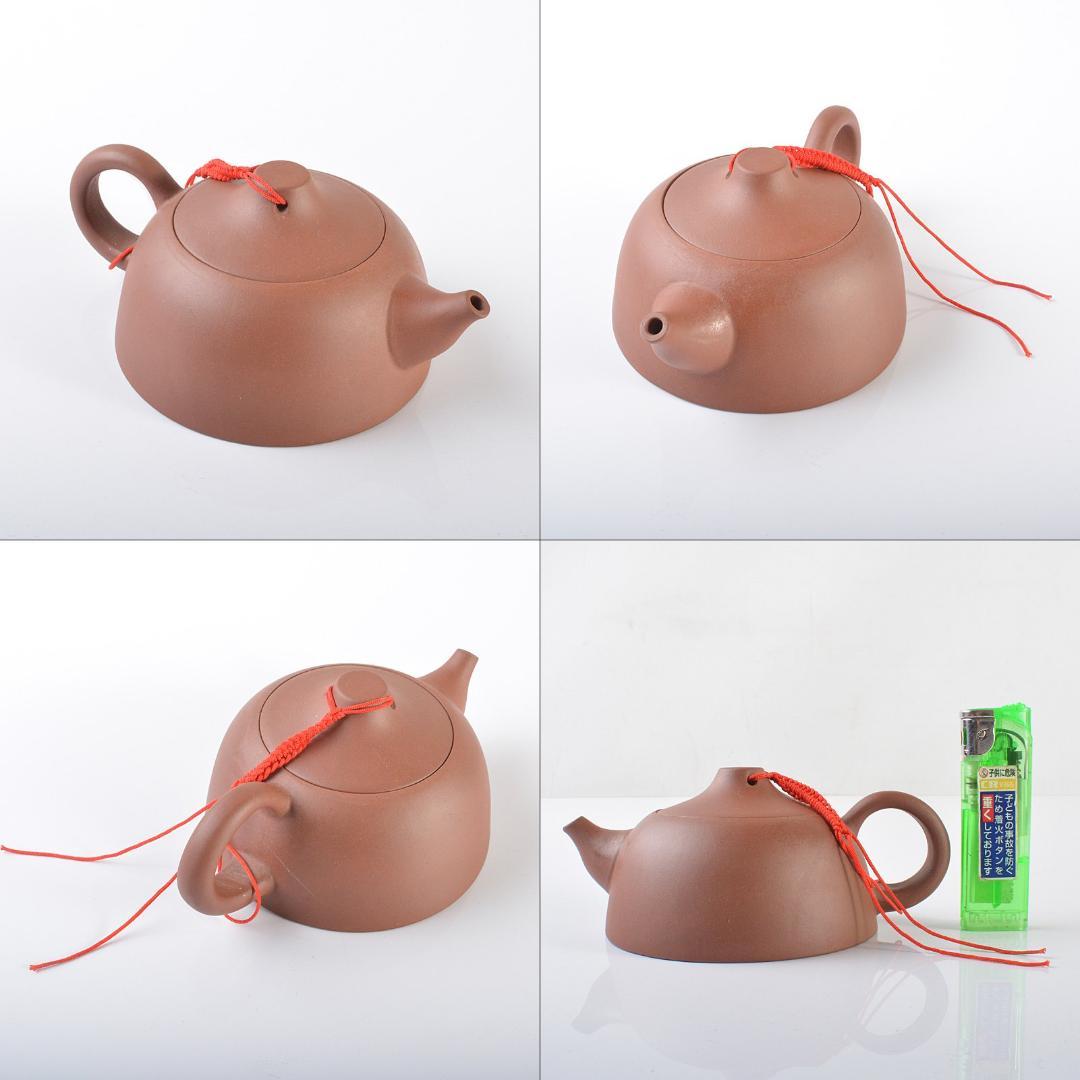 中国　紫砂　朱泥　急須　茶壷　在銘　C　R6125