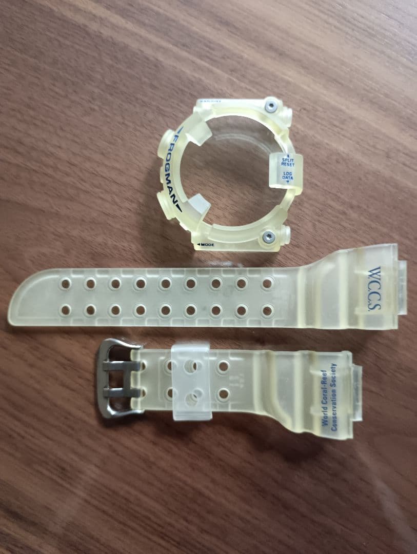 W.C.C.S. フロッグマン専用 クリアベルト、ベゼルセット青文字