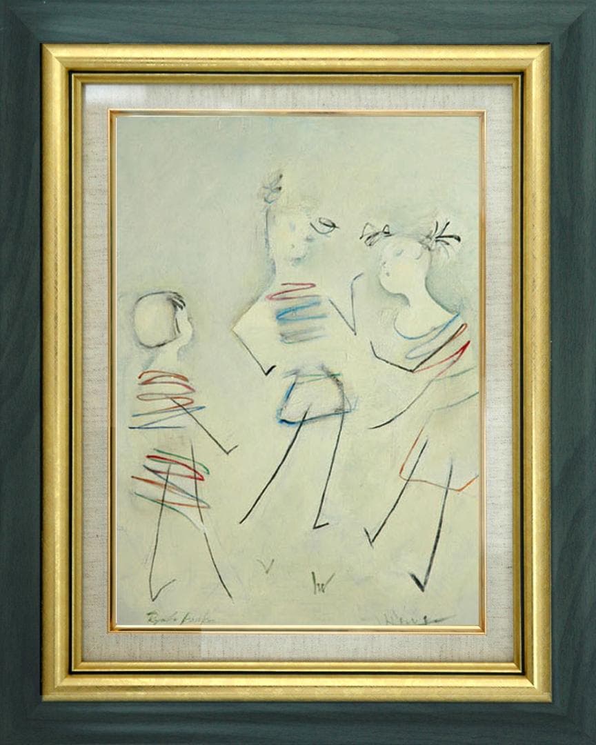 油絵 絵 絵画 インテリア F4-051513 人物 可愛い子供たち