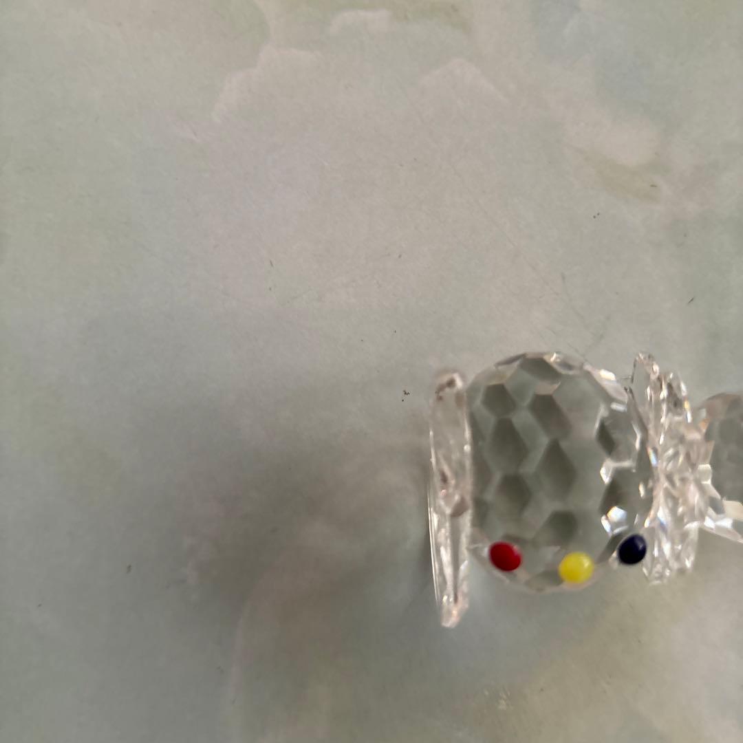 ヴィンテージ(中古品)クリスタルガラス　スノーマンピエロフィギュア