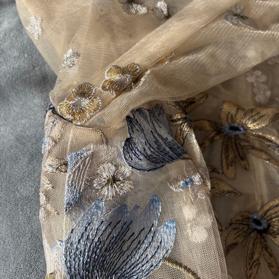 confetti peony ロングドレス カラードレス 刺繍　ウェディング