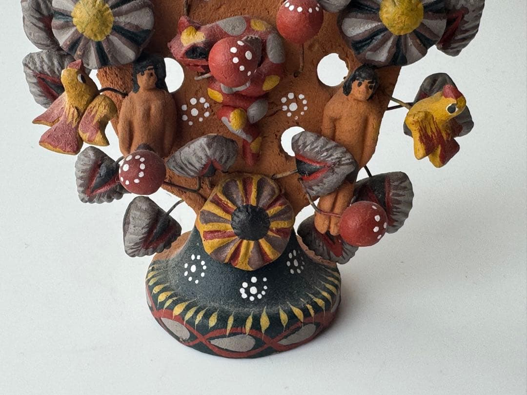 メキシコ ヴィンテージ 生命の樹 ツリーオブライフ 陶芸