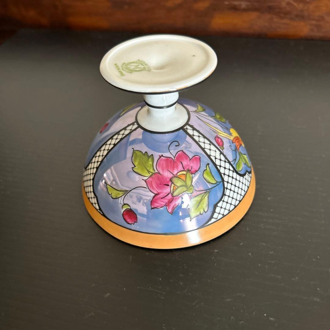 オールドノリタケ　ラスター彩 バード&フラワー図　カップ2客