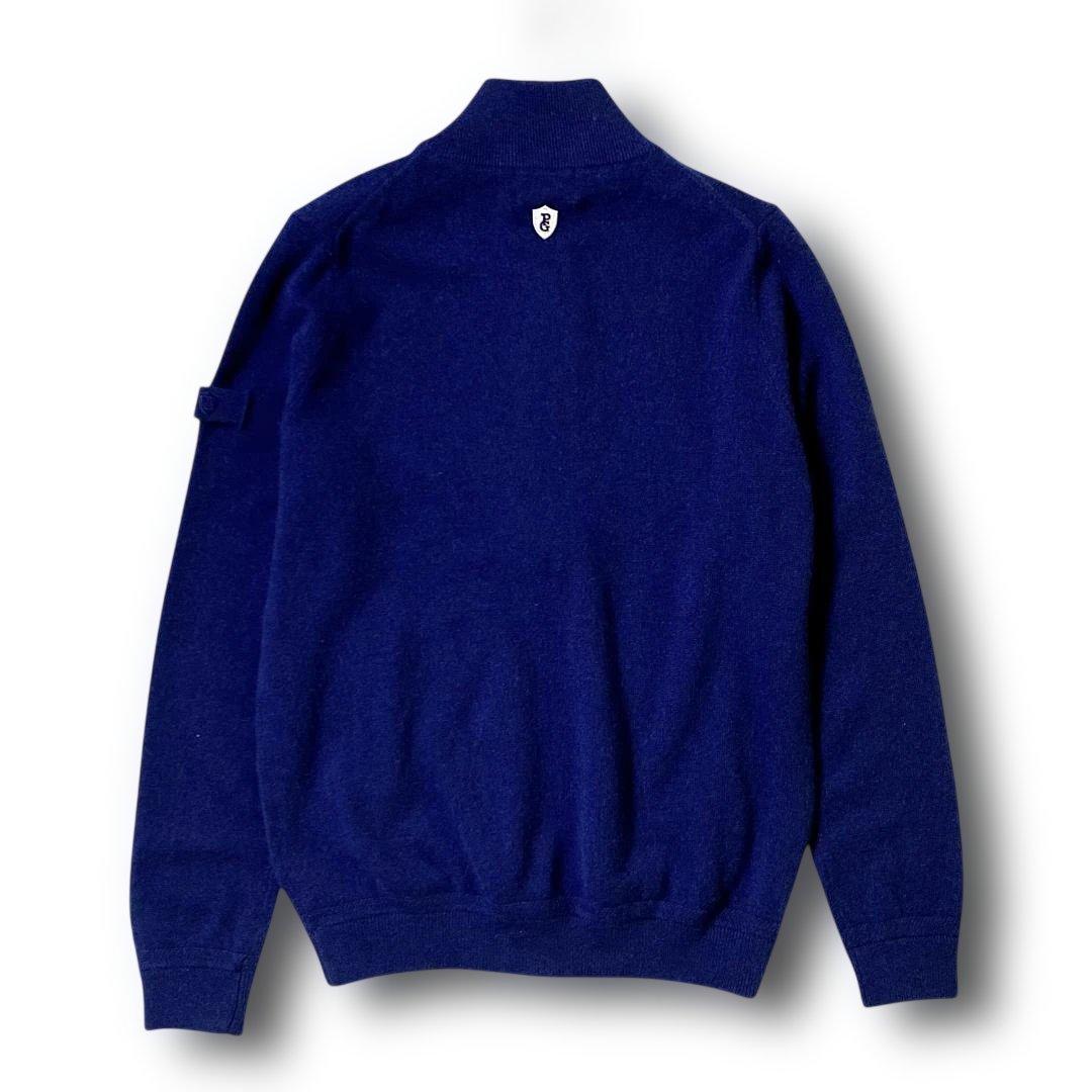 1 パーリーゲイツ 定4.2万 カシミヤ100% ニットブルゾン セーター 紺