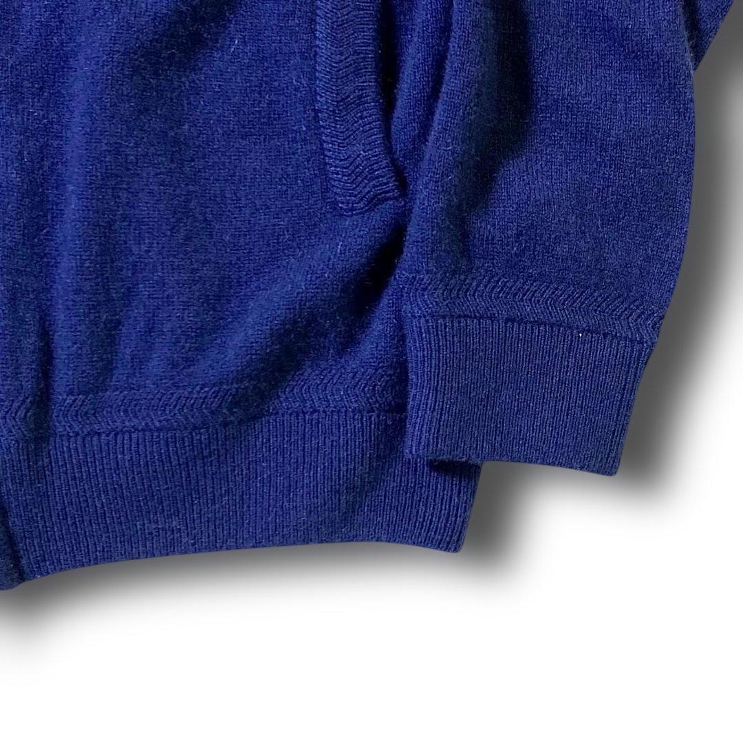 1 パーリーゲイツ 定4.2万 カシミヤ100% ニットブルゾン セーター 紺