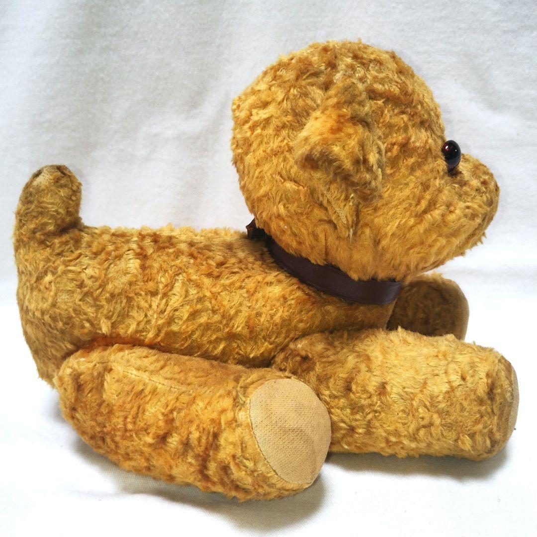 【アンティーク】茶色の小犬のぬいぐるみ　ヴィンテージ レトロ