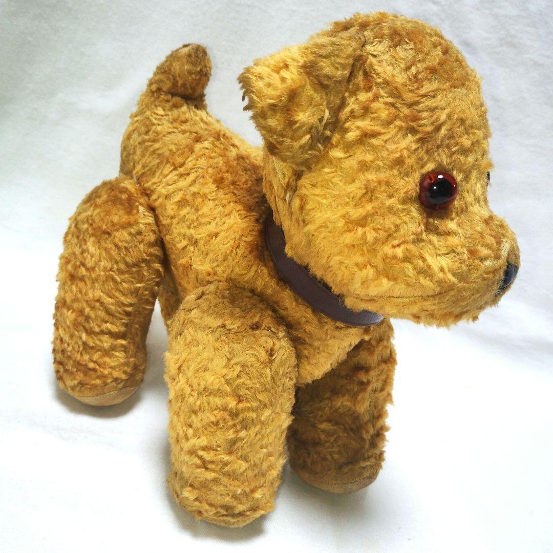 【アンティーク】茶色の小犬のぬいぐるみ　ヴィンテージ レトロ