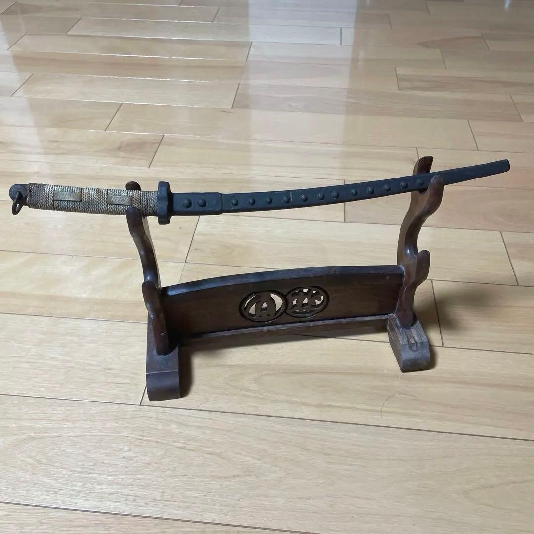 兜割 鉄　刀　鋲　刀掛付き