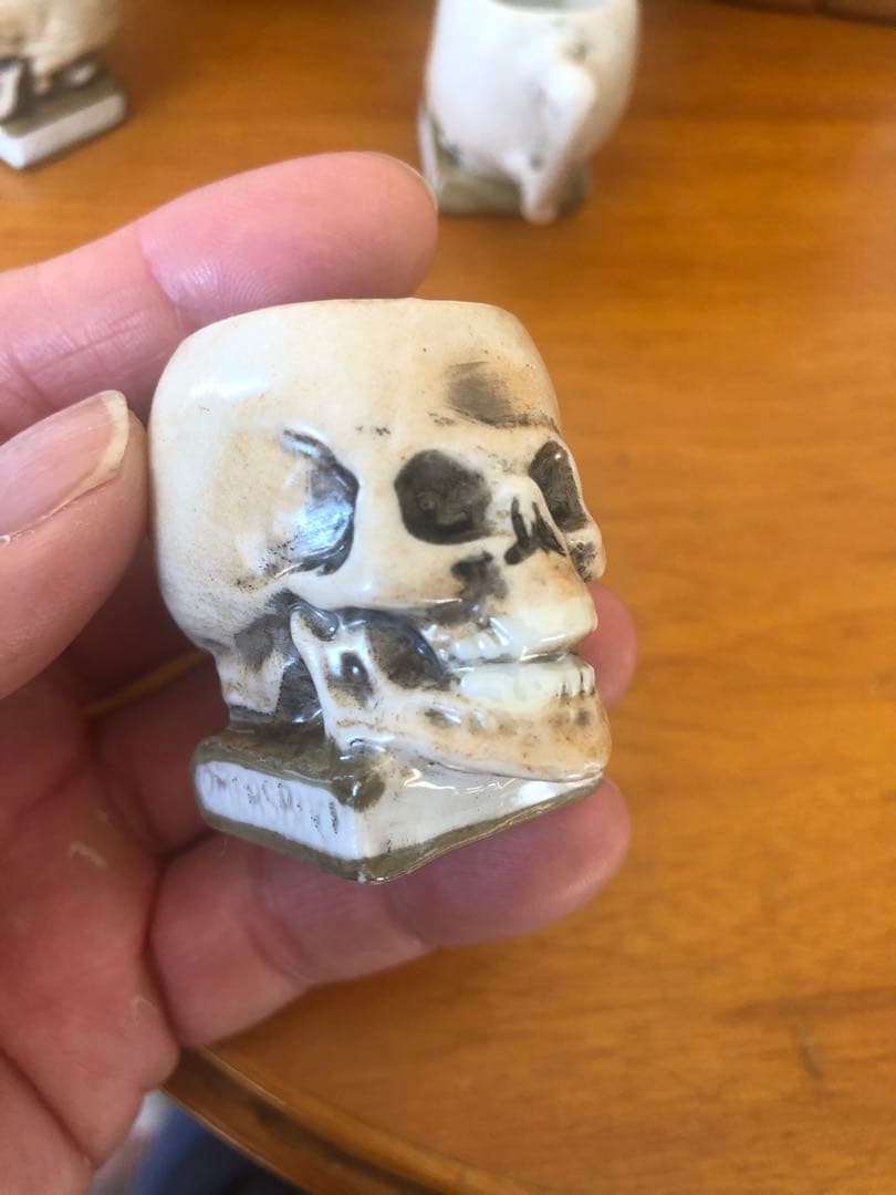 ビンテージ スカル　髑髏　骸骨　ネイバーフッド　アンティーク　レトロ
