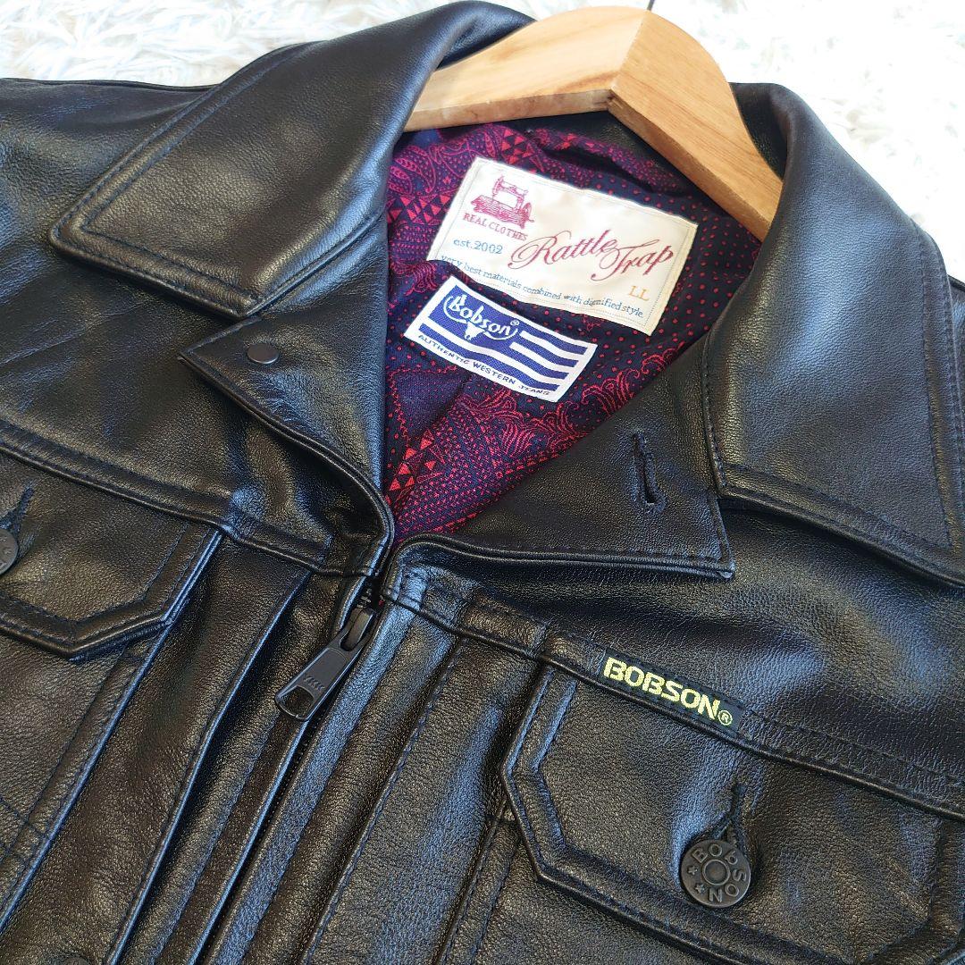 【新品・希少】ラトルトラップ × ボブソン やぎ革 レザージャケット XL