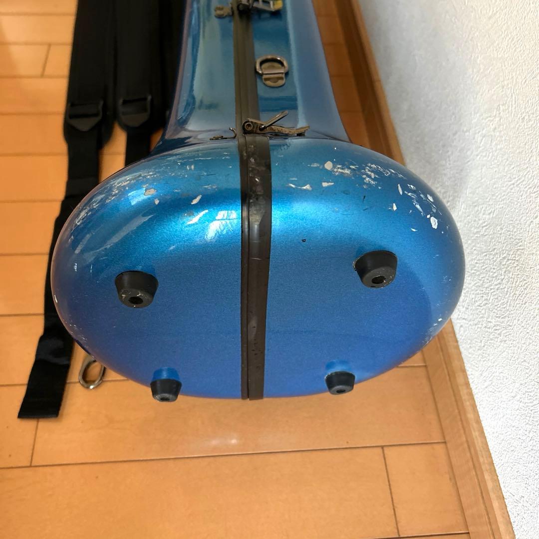 【中古】C.C.シャイニーケースII トロンボーン用ケース　ブルー