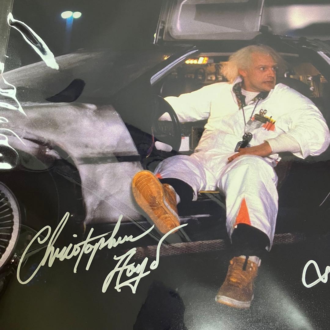 サイン写真 バックトゥザフューチャー マイケルJフォックス クリストファーロイド