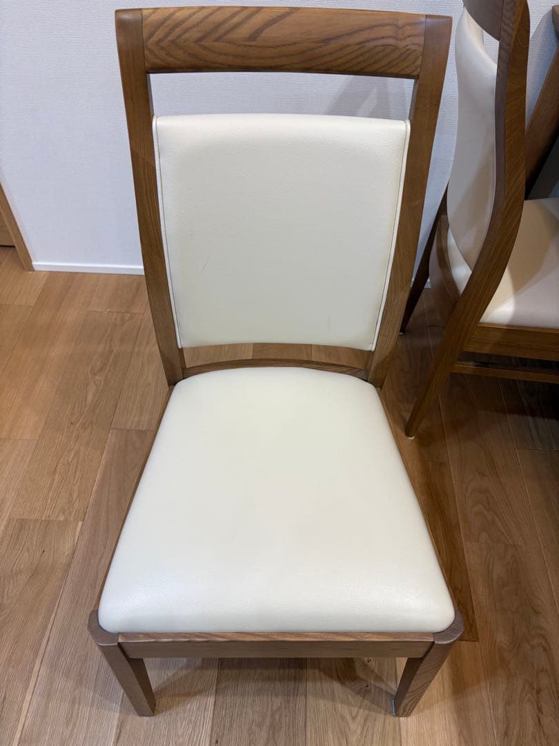 (引取り限定)木製(タモ)ダイニングテーブルセット お渡し12/19まで