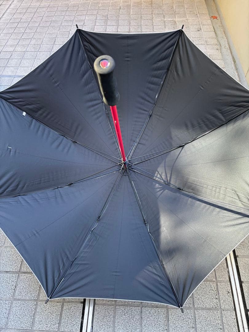 BRIEFING シルバー傘 大きなロゴ