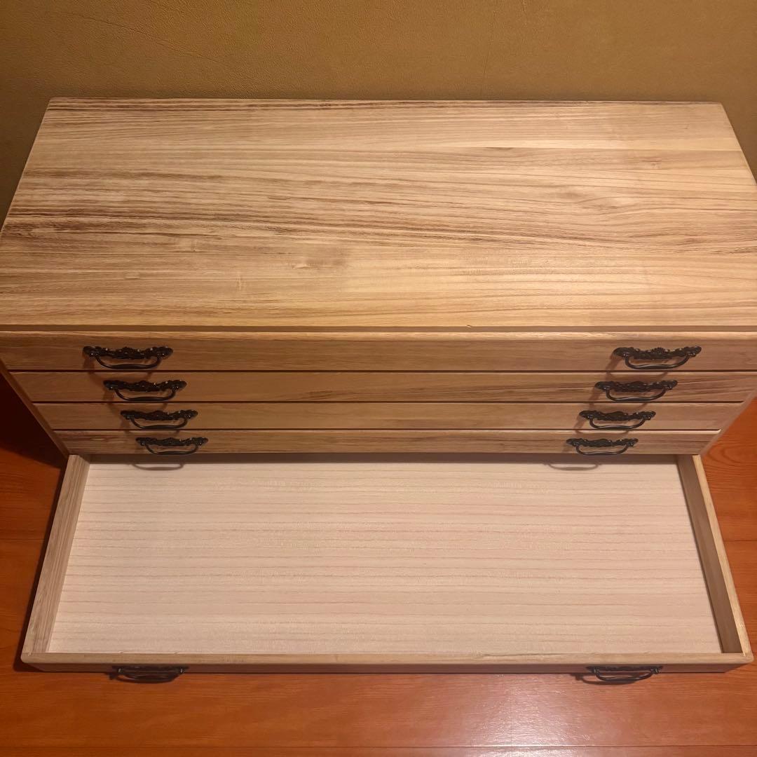 【訳あり】総桐箪笥｜防湿・防虫　和モダン　収納 レトロ タンス 5段