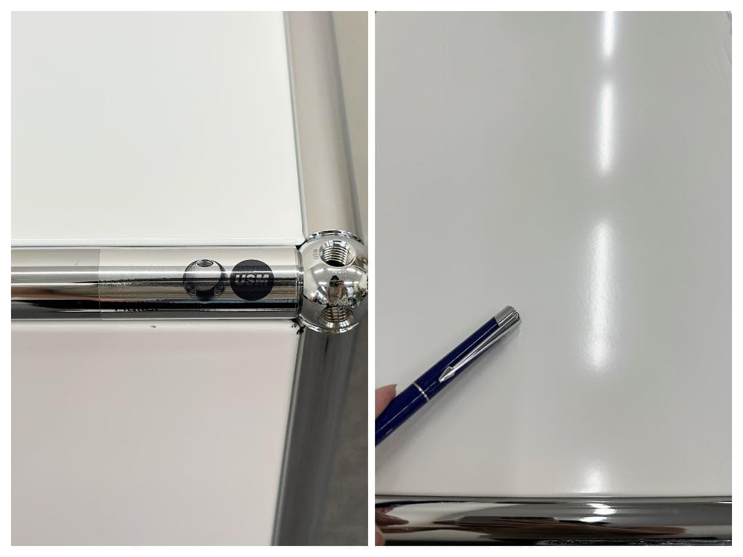 正規品■USM/ハラー■キャビネット　2列2段　白　鍵なし　サイドボード　収納