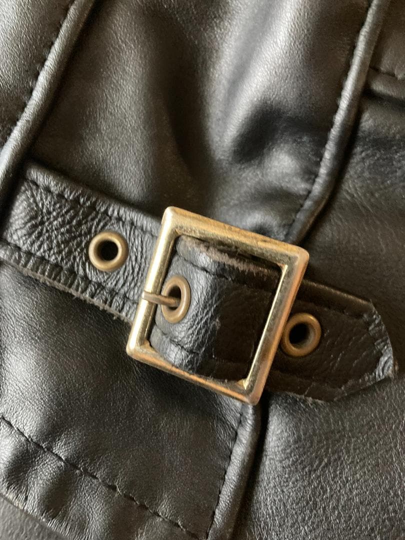 【米国製】Schott レザー ライダースジャケット 黒 36 牛革