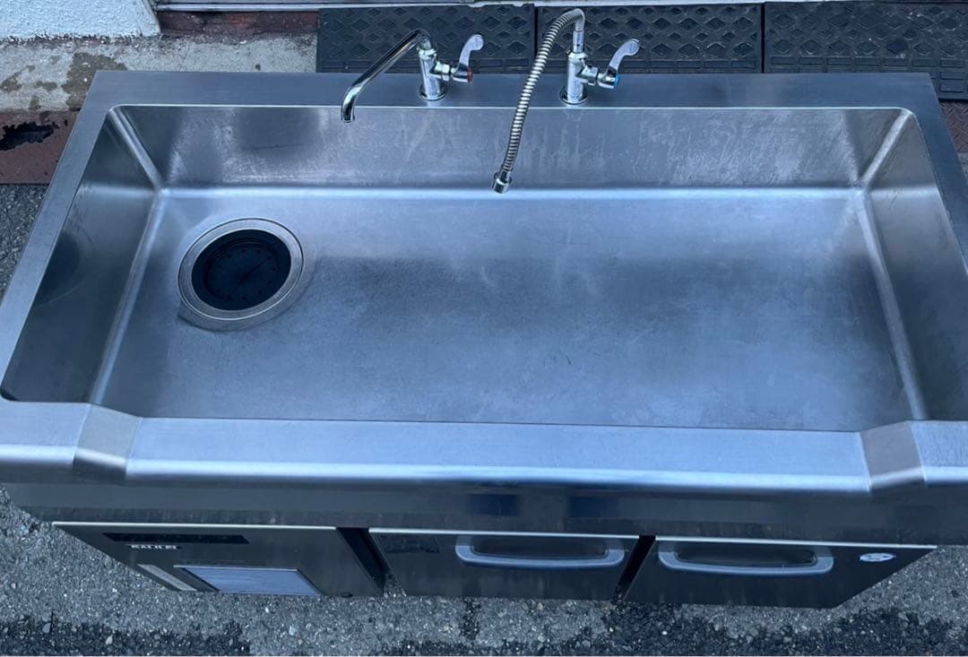 22年 業務用 フクシマ 舟形シンク コールドテーブル LNC-120RM-SC