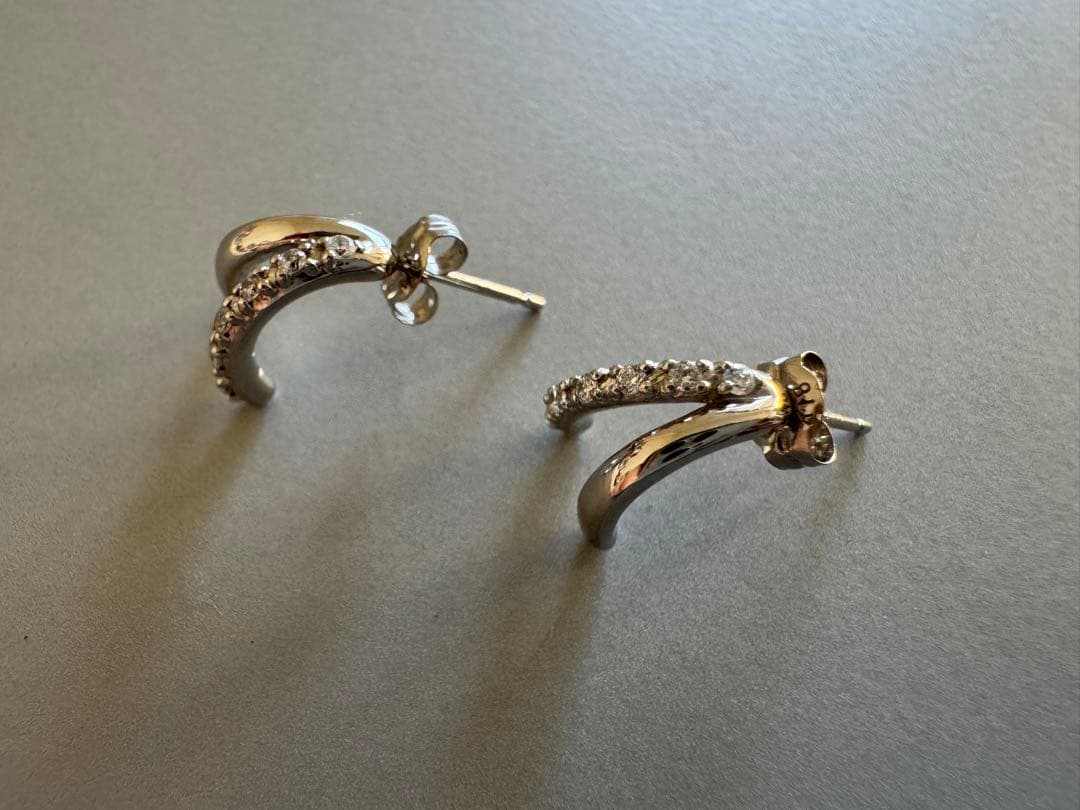 ete ビジュー ダブルライン ピアス現行品未使用