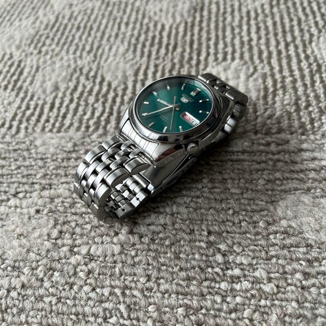 セイコー 5 SEIKO5自動巻き グリーン文字盤